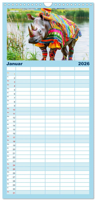 Big & Beautiful. Tierische Plus Size Models. Elefanten und Co. (CALVENDO Familienplaner 2026)