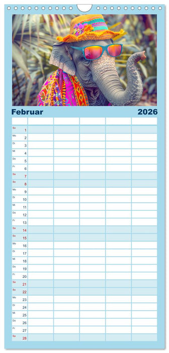 Big & Beautiful. Tierische Plus Size Models. Elefanten und Co. (CALVENDO Familienplaner 2026)