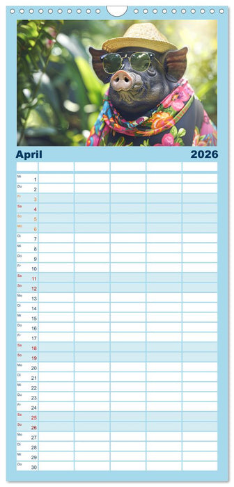 Big & Beautiful. Tierische Plus Size Models. Elefanten und Co. (CALVENDO Familienplaner 2026)