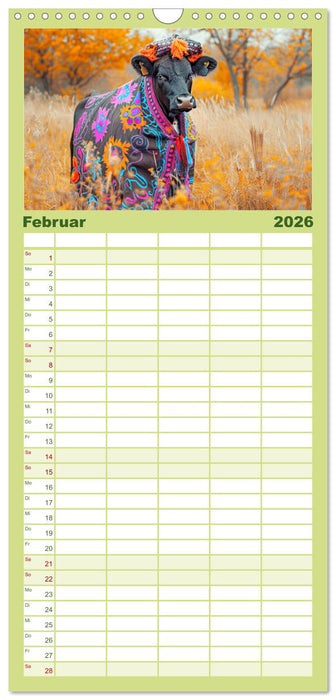 Haute Kuh-ture für das Rind von Welt! Modische Kühe voll im Trend (CALVENDO Familienplaner 2026)