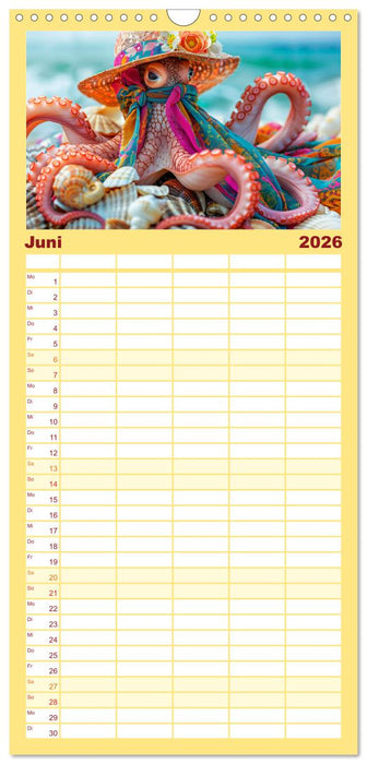 Tintenfisch Fashion. Coole Models zeigen die Trends (CALVENDO Familienplaner 2026)