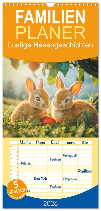 Lustige Hasengeschichten (CALVENDO Familienplaner 2026)