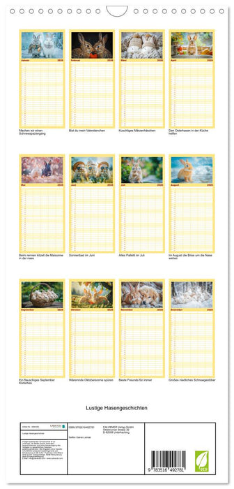 Lustige Hasengeschichten (CALVENDO Familienplaner 2026)