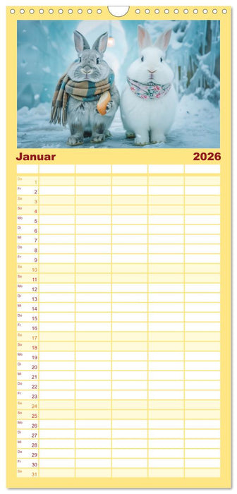 Lustige Hasengeschichten (CALVENDO Familienplaner 2026)