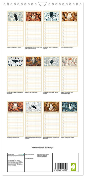 Hervorstechen ist Trumpf (CALVENDO Familienplaner 2026)