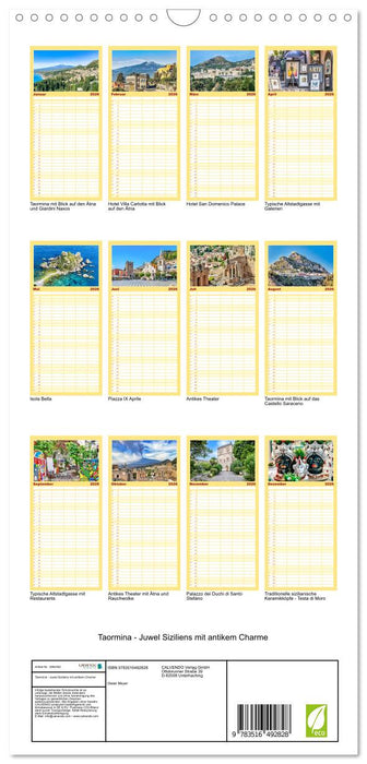 Taormina - Juwel Siziliens mit antikem Charme (CALVENDO Familienplaner 2026)