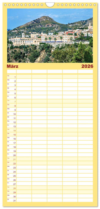 Taormina - Juwel Siziliens mit antikem Charme (CALVENDO Familienplaner 2026)
