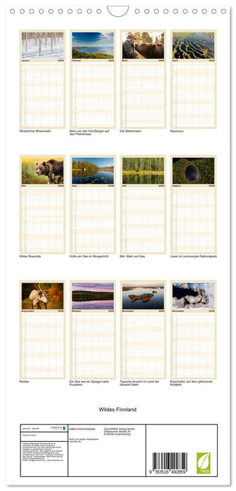 Wildes Finnland (CALVENDO Familienplaner 2026)