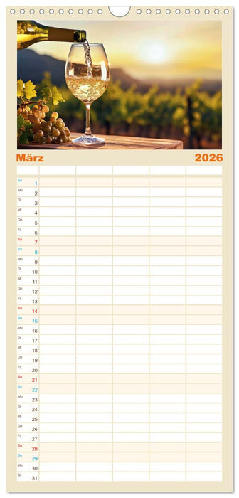 Rebensaft - Weingenuss (CALVENDO Familienplaner 2026)