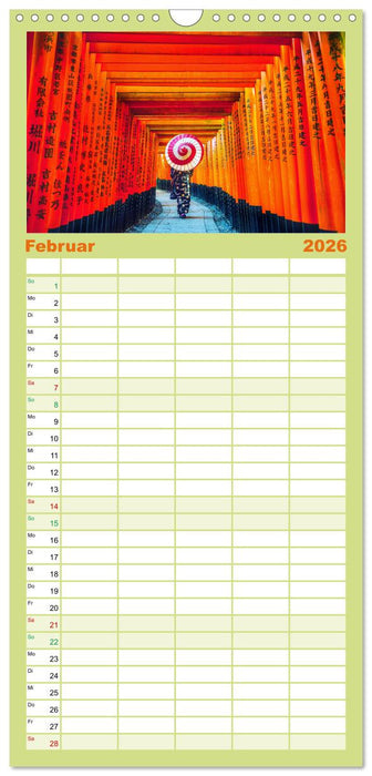 JAPAN - Im Land des Lächelns (CALVENDO Familienplaner 2026)