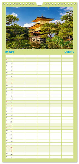 JAPAN - Im Land des Lächelns (CALVENDO Familienplaner 2026)