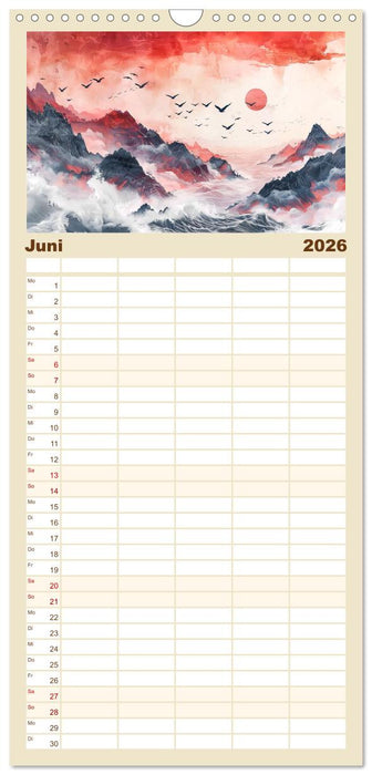 Chinas Harmonie - Terminplaner mit Landschaften und Symbolen (CALVENDO Familienplaner 2026)