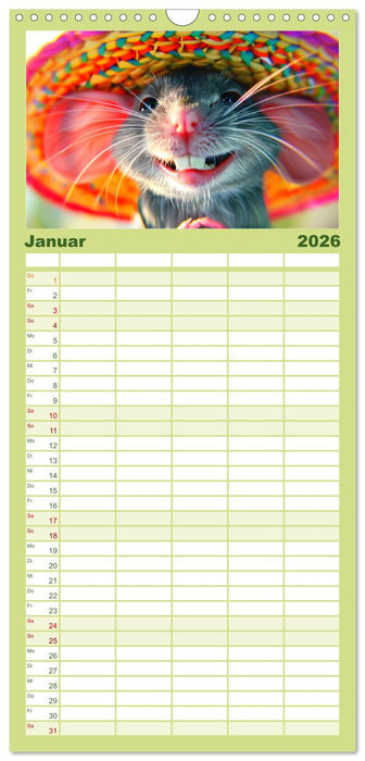 Witzige Tier-Selfies. Lustige Portraits aus der Tierwelt (CALVENDO Familienplaner 2026)