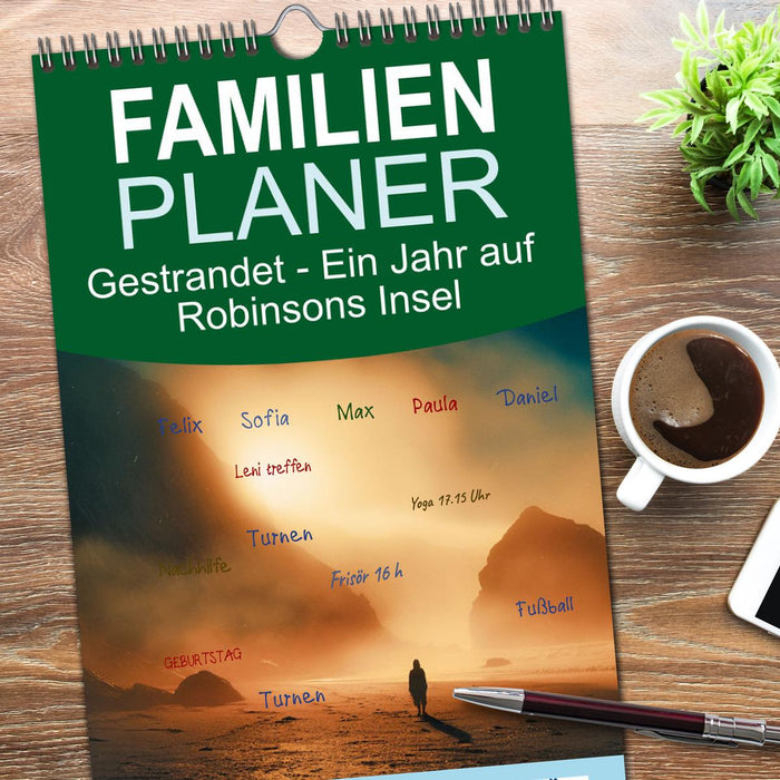 Gestrandet - Ein Jahr auf Robinsons Insel (CALVENDO Familienplaner 2026)