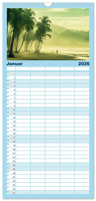 Gestrandet - Ein Jahr auf Robinsons Insel (CALVENDO Familienplaner 2026)