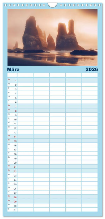 Gestrandet - Ein Jahr auf Robinsons Insel (CALVENDO Familienplaner 2026)