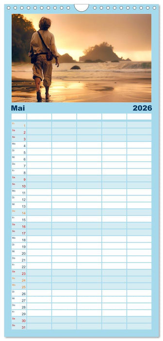 Gestrandet - Ein Jahr auf Robinsons Insel (CALVENDO Familienplaner 2026)