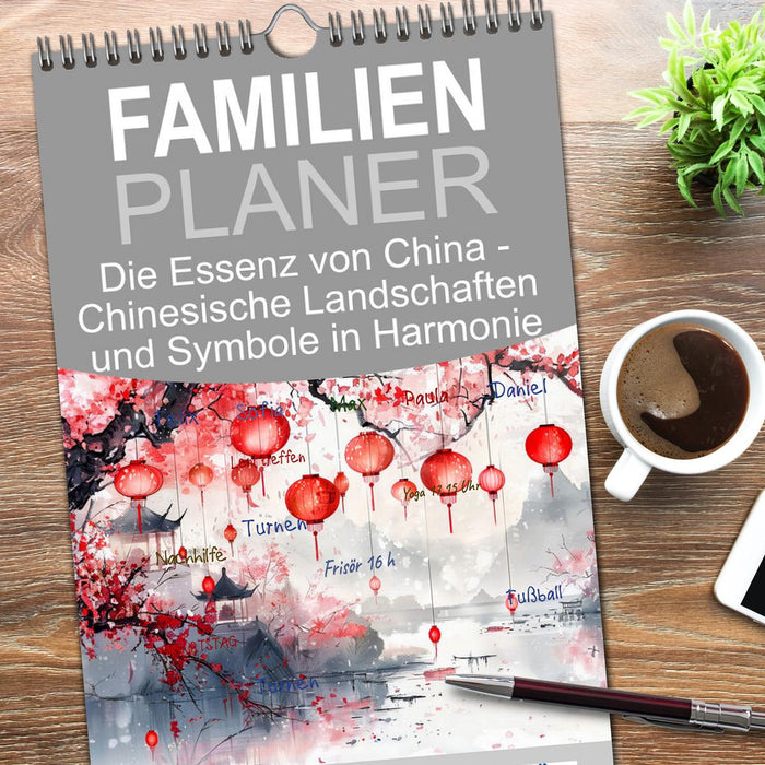 Die Essenz von China - Chinesische Landschaften und Symbole in Harmonie (CALVENDO Familienplaner 2026)