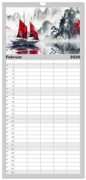 Die Essenz von China - Chinesische Landschaften und Symbole in Harmonie (CALVENDO Familienplaner 2026)