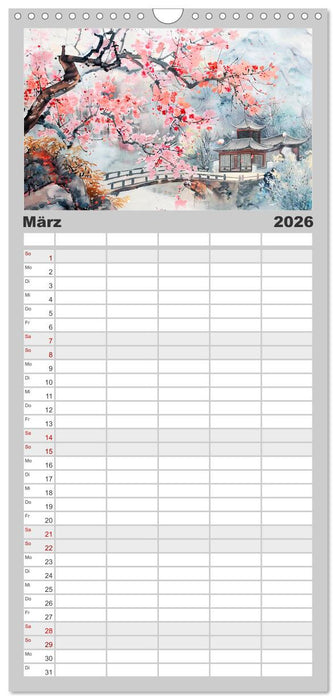 Die Essenz von China - Chinesische Landschaften und Symbole in Harmonie (CALVENDO Familienplaner 2026)