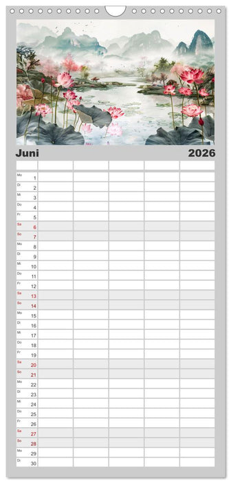 Die Essenz von China - Chinesische Landschaften und Symbole in Harmonie (CALVENDO Familienplaner 2026)