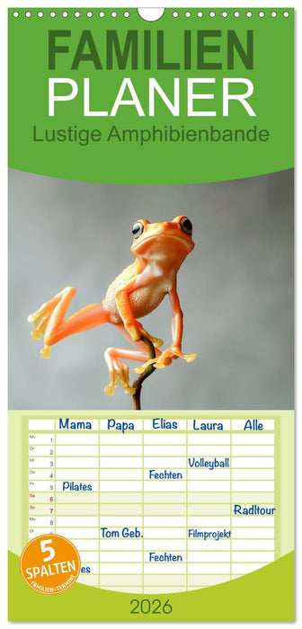 Lustige Amphibienbande (CALVENDO Familienplaner 2026)