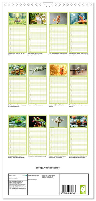 Lustige Amphibienbande (CALVENDO Familienplaner 2026)