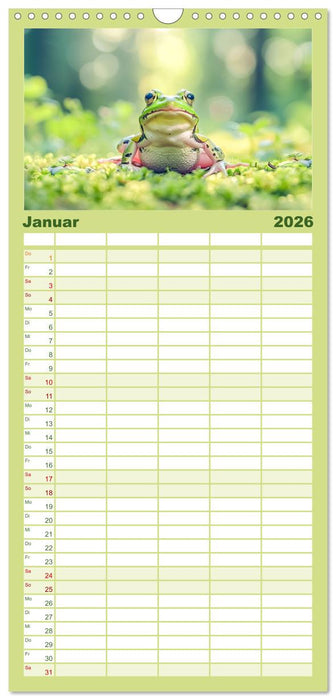 Lustige Amphibienbande (CALVENDO Familienplaner 2026)