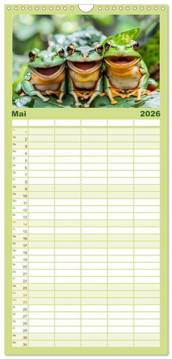 Lustige Amphibienbande (CALVENDO Familienplaner 2026)
