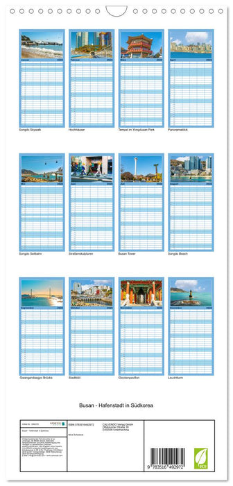 Busan - Hafenstadt in Südkorea (CALVENDO Familienplaner 2026)