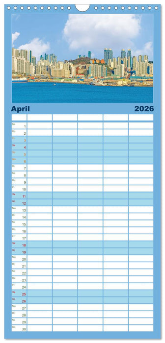 Busan - Hafenstadt in Südkorea (CALVENDO Familienplaner 2026)
