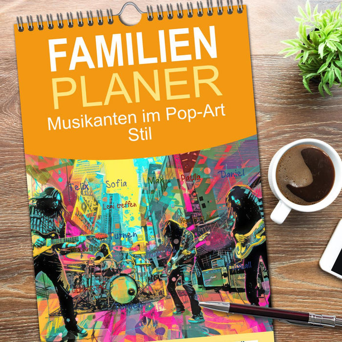 Musikanten im Pop-Art Stil (CALVENDO Familienplaner 2026)