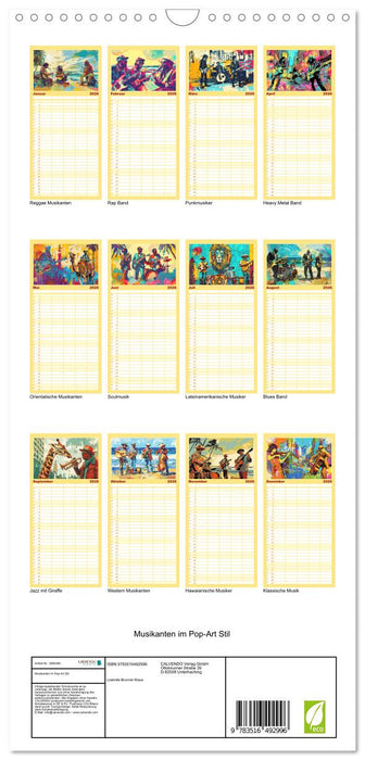Musikanten im Pop-Art Stil (CALVENDO Familienplaner 2026)