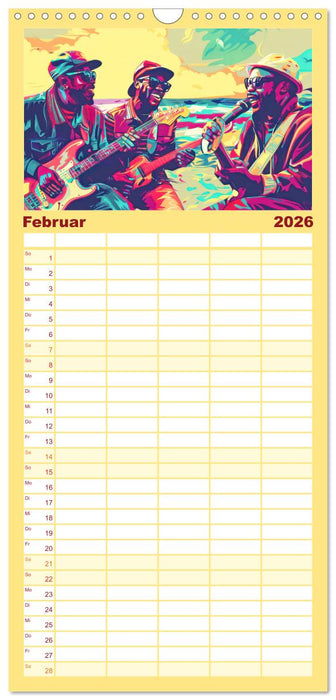 Musikanten im Pop-Art Stil (CALVENDO Familienplaner 2026)