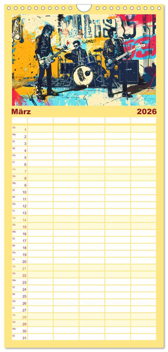 Musikanten im Pop-Art Stil (CALVENDO Familienplaner 2026)