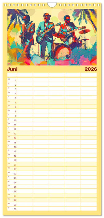 Musikanten im Pop-Art Stil (CALVENDO Familienplaner 2026)