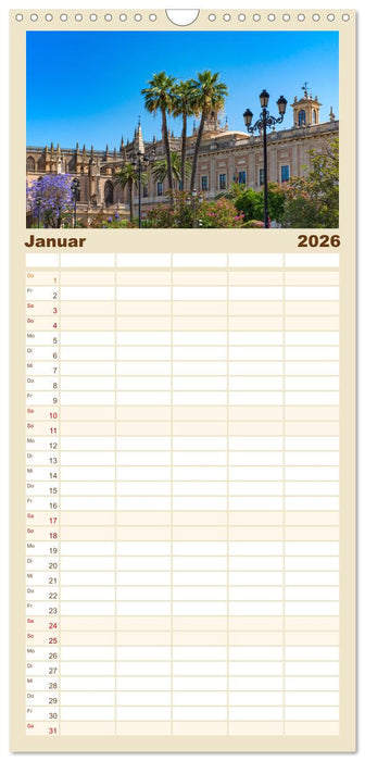 Sevilla - Unterwegs in Spanien (CALVENDO Familienplaner 2026)