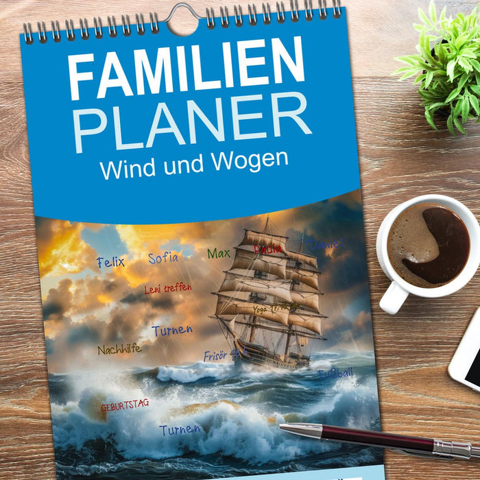 Wind und Wogen (CALVENDO Familienplaner 2026)