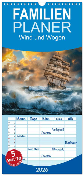 Wind und Wogen (CALVENDO Familienplaner 2026)