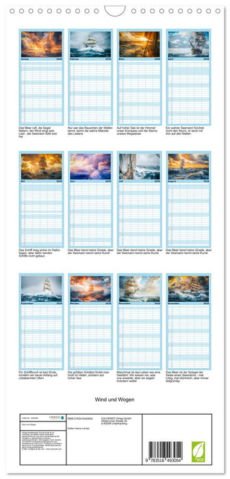 Wind und Wogen (CALVENDO Familienplaner 2026)