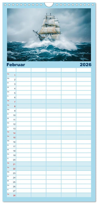 Wind und Wogen (CALVENDO Familienplaner 2026)