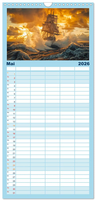 Wind und Wogen (CALVENDO Familienplaner 2026)