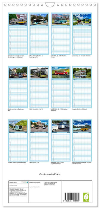 Omnibusse im Fokus (CALVENDO Familienplaner 2026)