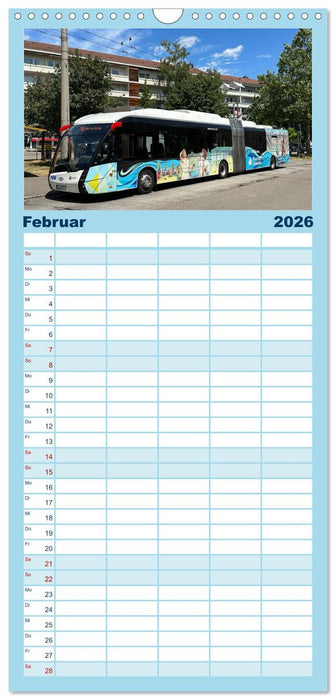 Omnibusse im Fokus (CALVENDO Familienplaner 2026)