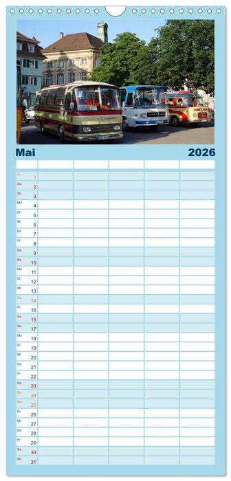 Omnibusse im Fokus (CALVENDO Familienplaner 2026)