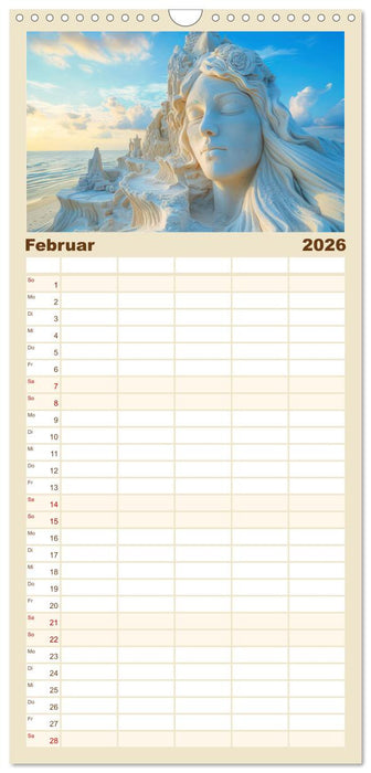 Sandkunstwerke - Einfach faszinierend (CALVENDO Familienplaner 2026)