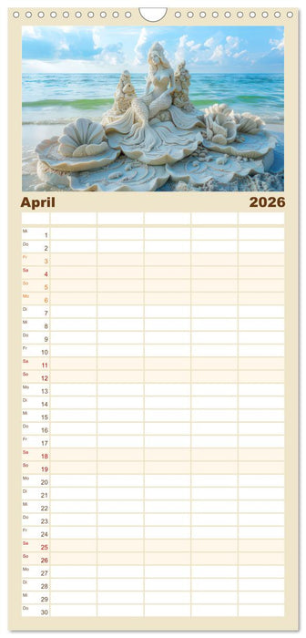 Sandkunstwerke - Einfach faszinierend (CALVENDO Familienplaner 2026)