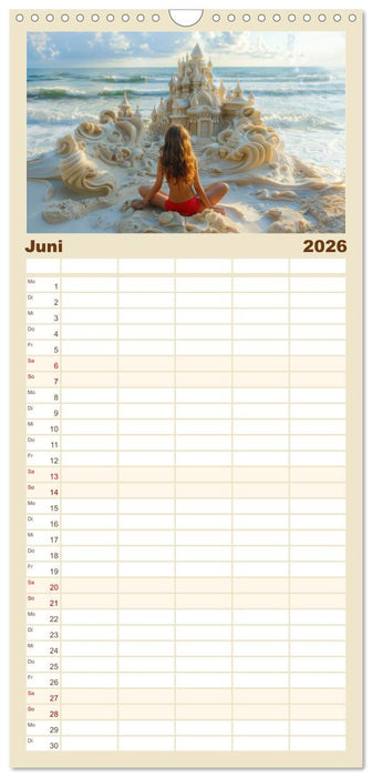 Sandkunstwerke - Einfach faszinierend (CALVENDO Familienplaner 2026)