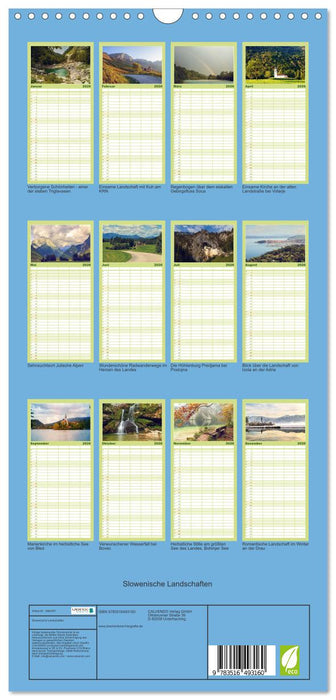 Slowenische Landschaften (CALVENDO Familienplaner 2026)