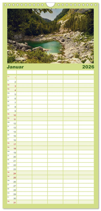 Slowenische Landschaften (CALVENDO Familienplaner 2026)